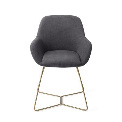 Jesper Home Kushi eetkamerstoel Black-Out beehive gold