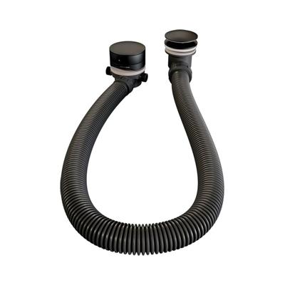 Badafvoer met Overloop Badvulcombinatie Brauer Black Edition Geborsteld Mat Zwart Brauer Badafvoer met Overloop Badvulcombinatie Brauer Black Edition Geborsteld Mat Zwart Brauer