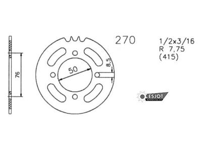 ESJOT Chain wheel 415 35z steel black