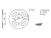 ESJOT Chain wheel 415 35z steel black - thumbnail