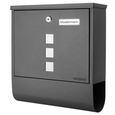 Design Brievenbus met krantenset antraciet afm. 30,5x8,5x33,5cm Design Brievenbus met krantenset antraciet afm. 30,5x8,5x33,5cm