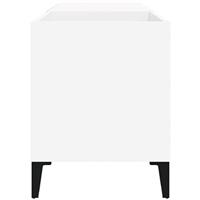 Platenkast 84,5x38x48 cm bewerkt hout wit - thumbnail