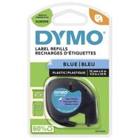 Dymo LetraTAG tape 12 mm, plastic blauw - thumbnail