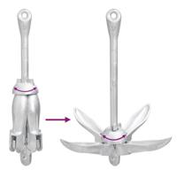 Anker inklapbaar 6 kg smeedijzer zilverkleurig - thumbnail