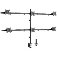 SpeaKa Professional SP-MM-1010 Monitor-tafelbeugel 6-voudig 43,2 cm (17) - 81,3 cm (32) Zwart (RAL 7001) Kantelbaar en zwenkbaar - thumbnail