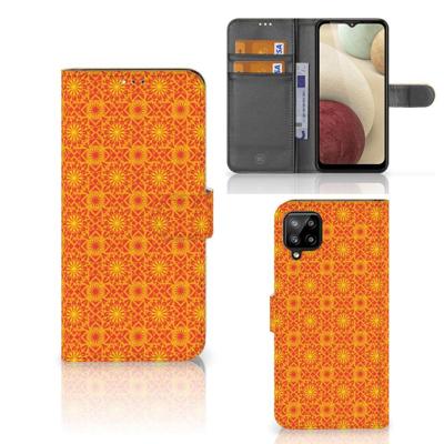 Samsung Galaxy A12 | Telefoon Hoesje | Batik Oranje Samsung Galaxy A12 | Telefoon Hoesje | Batik Oranje