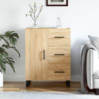 Dressoir 69,5x34x90 cm bewerkt hout sonoma eikenkleurig - thumbnail