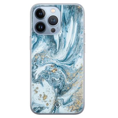iPhone 13 Pro siliconen hoesje - Marble sea