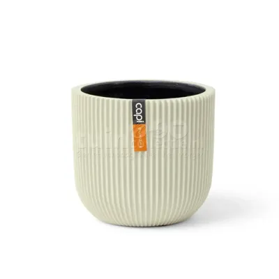 Capi Bloempot Bol Groove Beige Ø9cm Capi Bloempot Bol Groove Beige Ø9cm