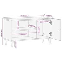 Tv-meubel 80x31x46 cm massief mangohout - thumbnail