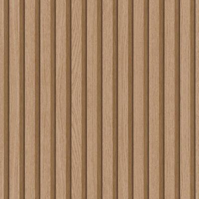 Noordwand Botanica Behang met houten lamellen 33958