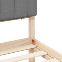 Bedframe met Gevoerd Hoofdgedeelte Lichtgrijs 200 x 200 cm - thumbnail
