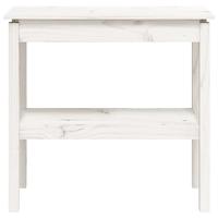 Wandtafel 80x40x75 cm massief grenenhout wit - thumbnail