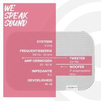 ArtSound: UNI30 Satelliet Speakers (2pc), 20 - 60 W - Wit - thumbnail