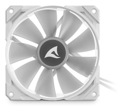 Sharkoon rebel f50 pwm rgb case fan (wit, 120 x 120 x 25 mm)