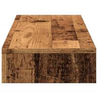 Monitorstandaard 100x27x10 cm bewerkt hout oud houtkleurig - thumbnail