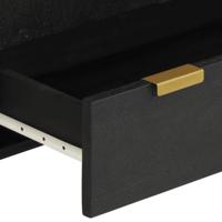 Hoge kast 60x33x100 cm bewerkt hout zwart - thumbnail