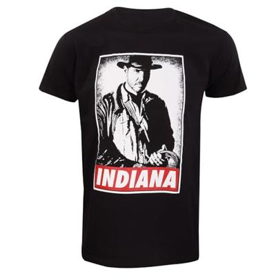 T-Shirt met Korte Mouwen Indiana Jones Indy Zwart Unisex - Maat: M