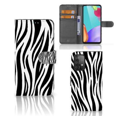 Samsung Galaxy A52 | Telefoonhoesje | Met pasjeshouder | Zebra Samsung Galaxy A52 | Telefoonhoesje | Met pasjeshouder | Zebra