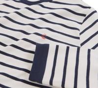 Gestreepte pyjama jongen PETIT BATEAU ecru - thumbnail