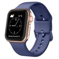 Soft siliconen bandje met gespsluiting - Indigo - Geschikt voor Apple Watch 38mm / 40mm / 41mm / 42mm - thumbnail
