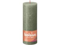 Bolsius rustiek stompkaars 190/68 olijf - thumbnail