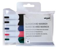 Sigel Glasmarker GL711 Zwart, Blauw, Rood, Groen GL711 5 stuks/pack - thumbnail