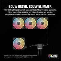 Corsair LX120-R RGB iC PC-ventilator Zwart (b x h x d) 120 x 120 x 20 mm - thumbnail