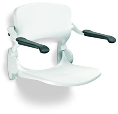 Douchezitting Handicare Linido met Rugleuning en Armleggers Opklapbaar Wit Handicare Douchezitting Handicare Linido met Rugleuning en Armleggers Opklapbaar Wit Handicare