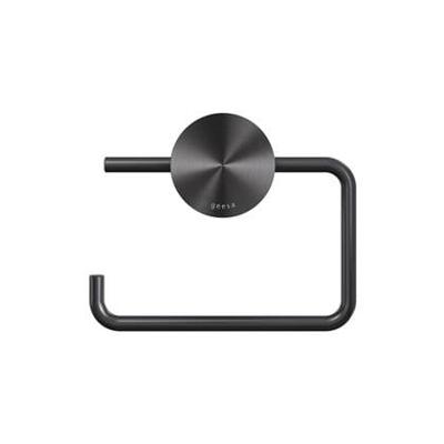 Toiletrolhouder Zonder Klep Geesa Opal Zwart Metaal Geborsteld Geesa