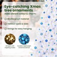 Kunstkerstboom met 300 LED Wit 210 cm PVC en staal - thumbnail