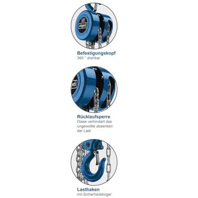 Scheppach Katrol kettinghijser CB02, Chain Hoist