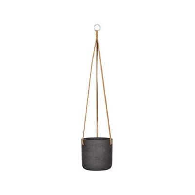Rough Eco-line hangende bloempot M 18x18 cm Charlie zwart - thumbnail