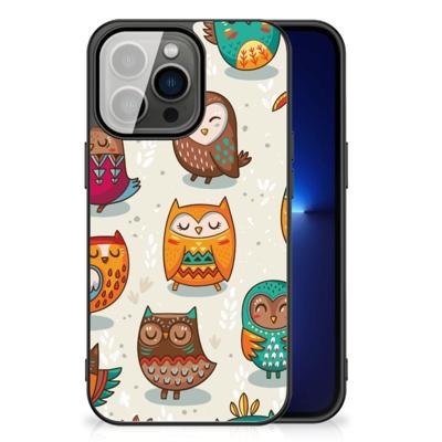 iPhone 13 Pro Dierenprint Telefoonhoesje Vrolijke Uilen