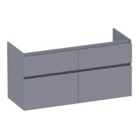 Brauer Delight - Onderkast - 120 cm - met 4 Softclose Lades Greeploos en 2 Sifon Uitsparingen - Mat Grijs - thumbnail