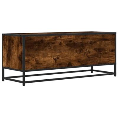 Tv-meubel 100x34,5x40 cm bewerkt hout metaal gerookt eikenkleur Tv-meubel 100x34,5x40 cm bewerkt hout metaal gerookt eikenkleur