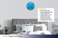 TFA Dostmann 60.3536.14 Wandklok Zendergestuurd 35 cm x 3.5 cm Hemelsblauw - thumbnail