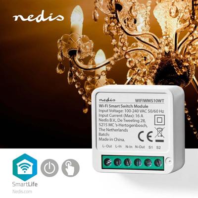 SmartLife Schakelaar | Wi-Fi | 3680 W | Kroonsteen | App beschikbaar voor: Android / IOS