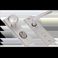 AMI Veiligheidsbeslag 193*15 Kn 169/50 Buiten Kt55 Binnen Profielcilinder 55 Deurkruk 332 F1 Deurdikte 38/42 - 834251 - thumbnail