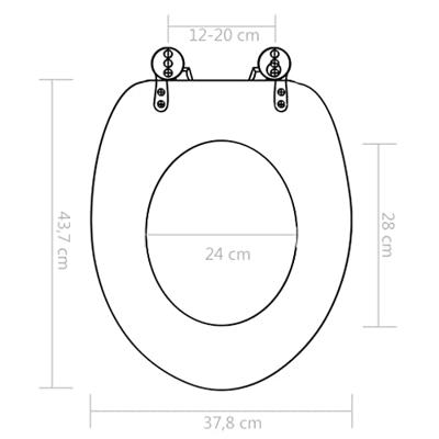 VidaXL Toiletbril met soft-close deksel waterdruppel mdf