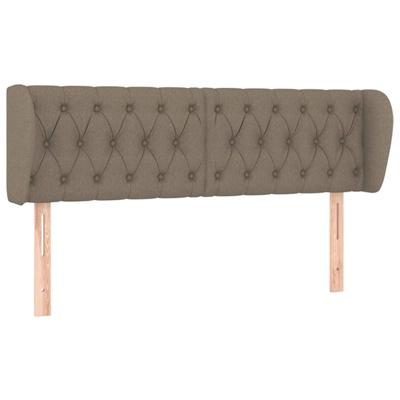 Hoofdbord met randen 163x23x78/88 cm stof taupe