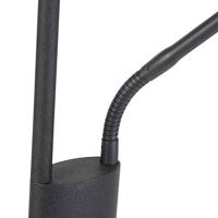 QAZQA Moderne vloerlamp zwart incl. LED en dimmer met leeslamp - - thumbnail