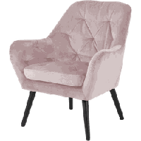 Lisomme velvet Arian fauteuil - Oud roze - thumbnail