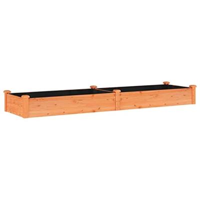 VidaXL Plantenbak verhoogd met voering 240x60x25 cm vurenhout bruin