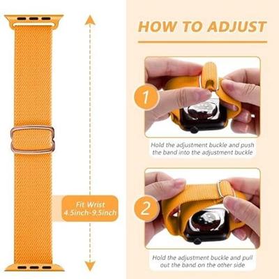 Solo Loop Nylon bandje - Zwart / Wit - Geschikt voor Apple Watch 38mm / 40mm / 41mm / 42mm