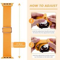 Solo Loop Nylon bandje - Zwart / Wit - Geschikt voor Apple Watch 38mm / 40mm / 41mm / 42mm - thumbnail