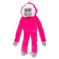 LG Imports knuffelaap 45 cm roze - thumbnail