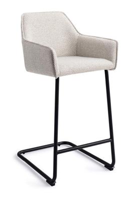 Jesper Home Barkruk 'Hofu' Arch Black, kleur Checkers Charm (zithoogte 66cm)