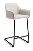 Jesper Home Barkruk 'Hofu' Arch Black, kleur Checkers Charm (zithoogte 66cm) - thumbnail