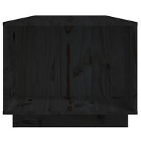 Salontafel 110x50x40 cm massief grenenhout zwart - thumbnail